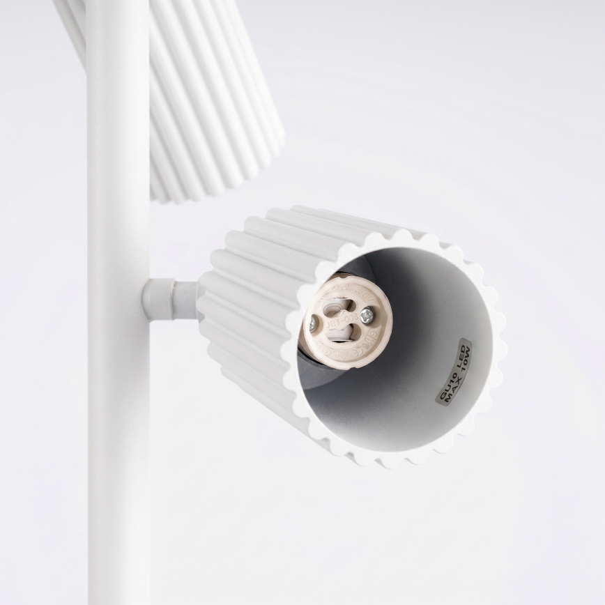 Witte vloerlamp KARBON 3xGU10/10W/230V