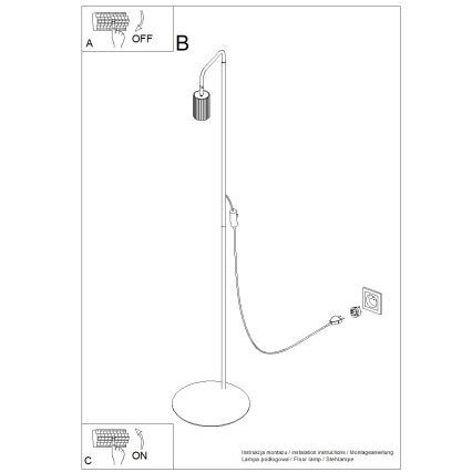 Vloerlamp KARBON 1x GU10/10W/230V zwart