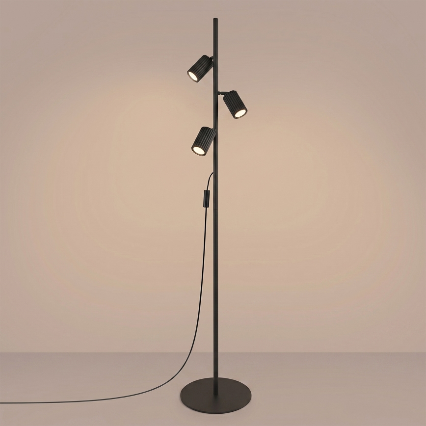 Vloerlamp KARBON 3xGU10/10W/230V zwart