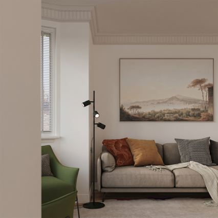 Vloerlamp KARBON 3xGU10/10W/230V zwart