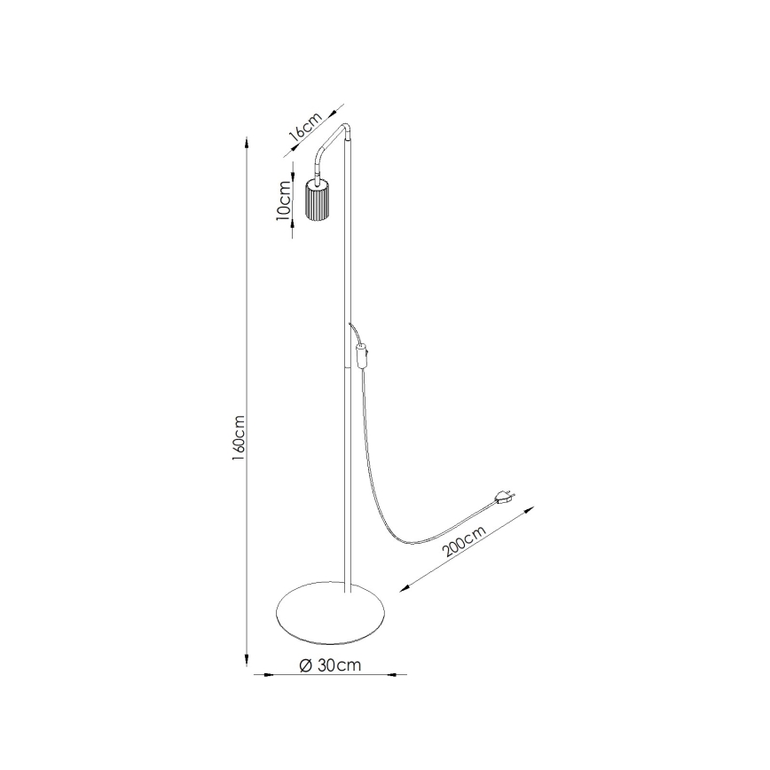 Vloerlamp KARBON 1xGU10/10W/230V crème