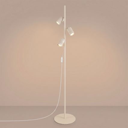 Vloerlamp KARBON 3xGU10/10W/230V crèmekleurig