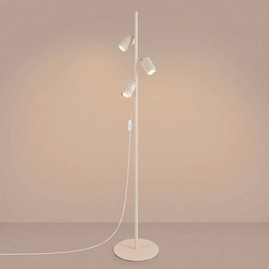 Vloerlamp KARBON 3xGU10/10W/230V crèmekleurig