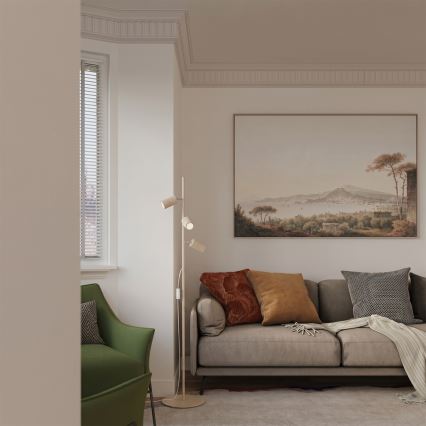 Vloerlamp KARBON 3xGU10/10W/230V crèmekleurig