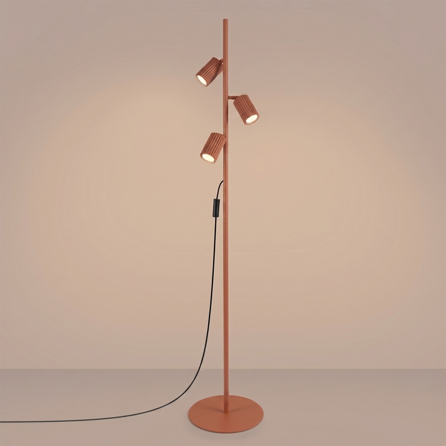 Vloerlamp KARBON 3xGU10/10W/230V oranje