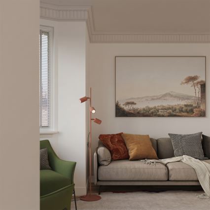 Vloerlamp KARBON 3xGU10/10W/230V oranje