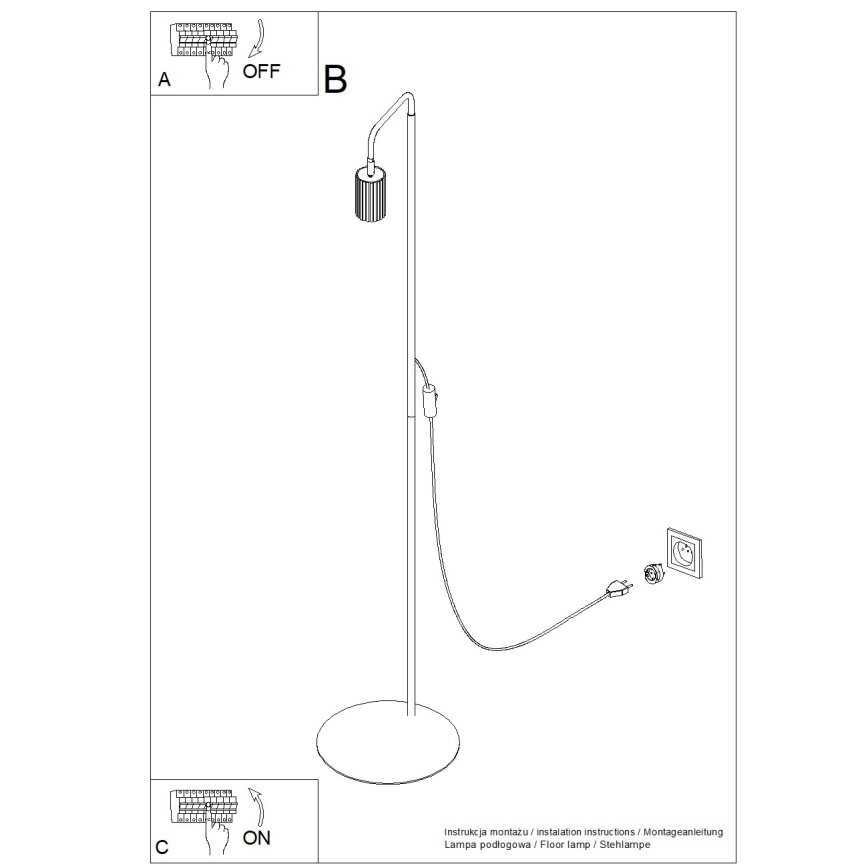 Vloerlamp KARBON 1xGU10/10W/230V groen