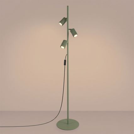 Vloerlamp KARBON 3xGU10/10W/230V groen