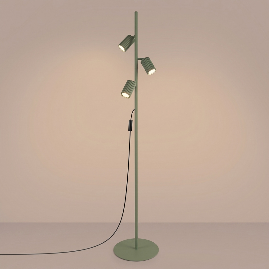 Vloerlamp KARBON 3xGU10/10W/230V groen