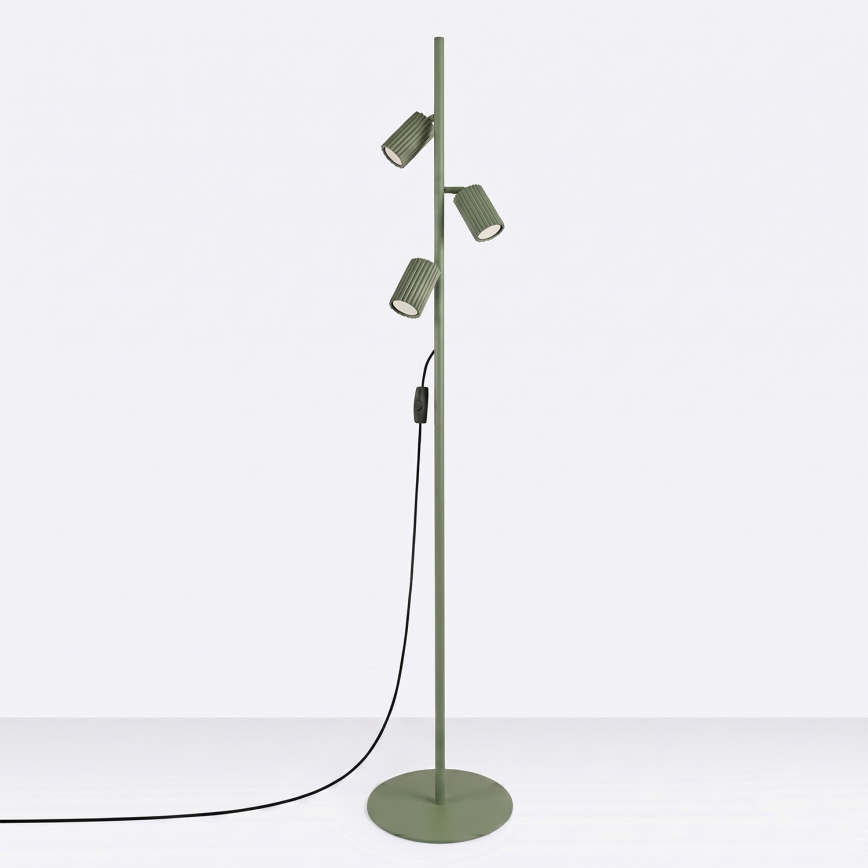 Vloerlamp KARBON 3xGU10/10W/230V groen