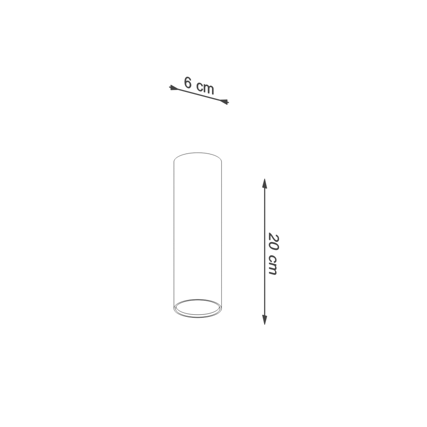 Spotlamp LAGOS 1xGU10/10W/230V 20 cm bruin