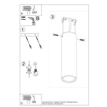 Spotlamp LAGOS 1xGU10/10W/230V 20 cm bruin