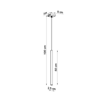 Hanglamp aan kabel PASTELO 1xG9/8W/230V taupe