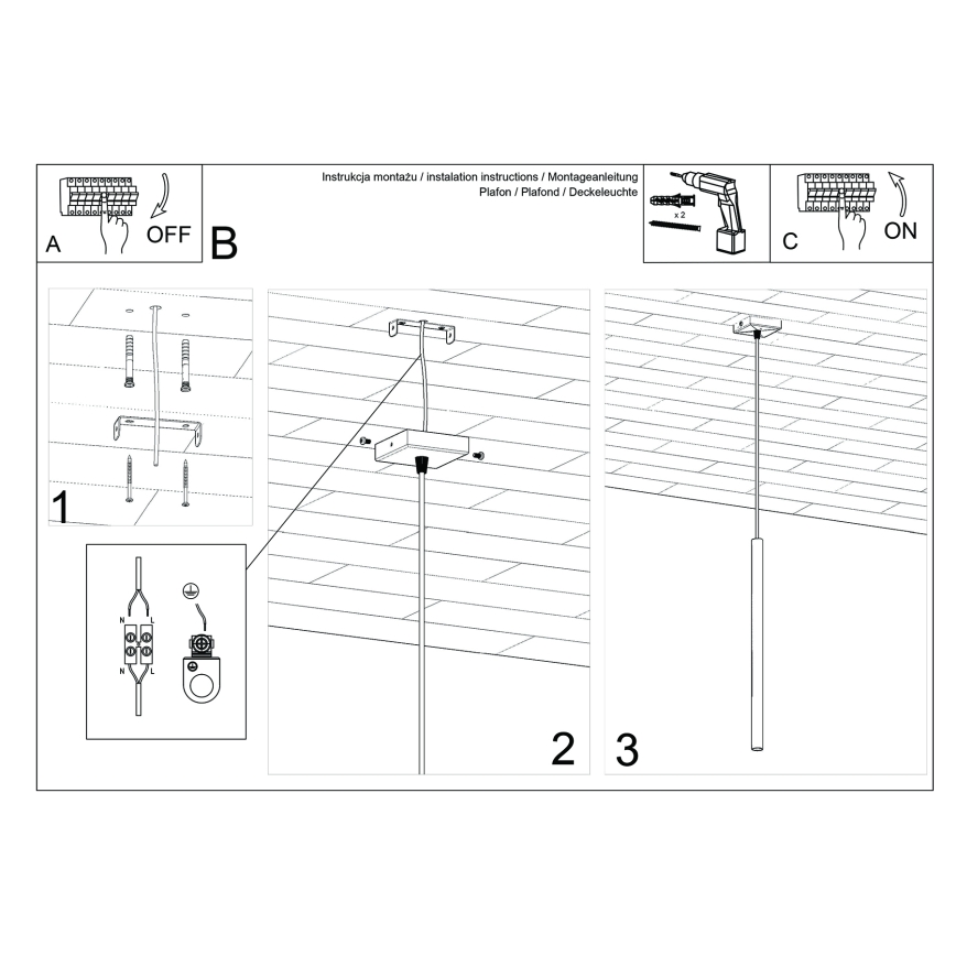 Hanglamp aan kabel PASTELO 1xG9/8W/230V taupe