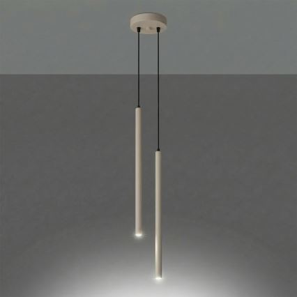 Hanglamp aan kabel PASTELO 2xG9/8W/230V taupe