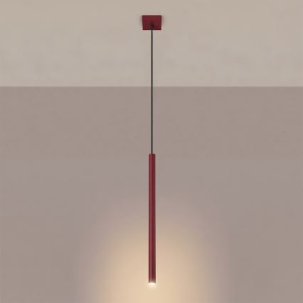 Hanglamp met kabel PASTELO 1xG9/8W/230V rood