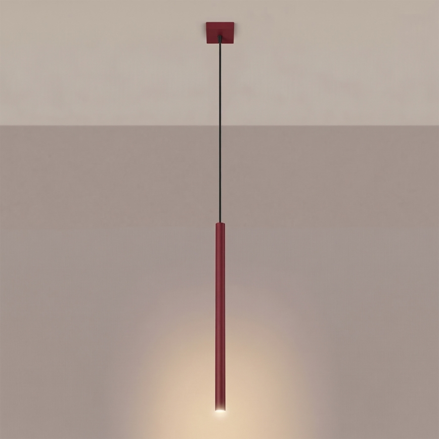 Hanglamp met kabel PASTELO 1xG9/8W/230V rood