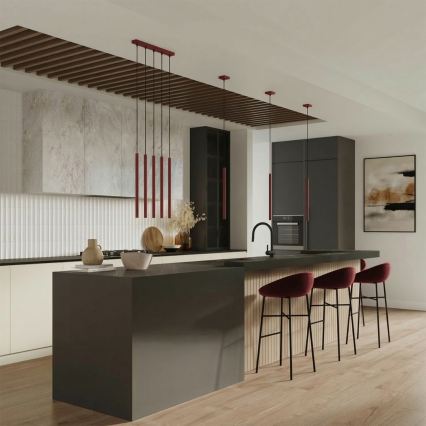Hanglamp met kabel PASTELO 1xG9/8W/230V rood