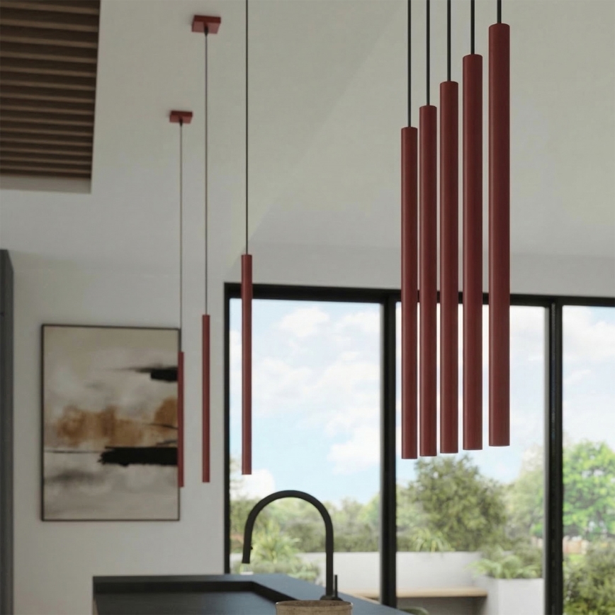 Hanglamp met kabel PASTELO 1xG9/8W/230V rood
