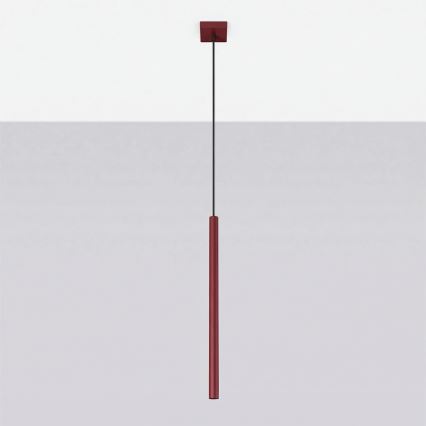 Hanglamp met kabel PASTELO 1xG9/8W/230V rood