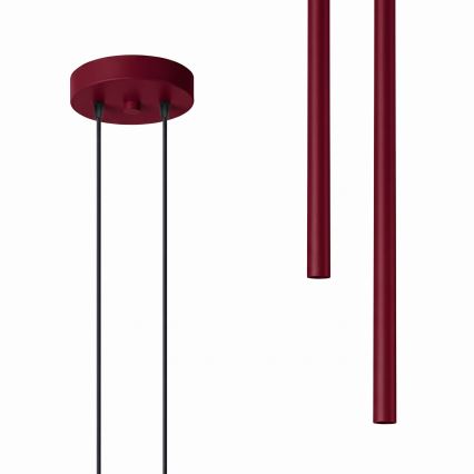 Pendellamp met kabel PASTELO 2xG9/8W/230V rood
