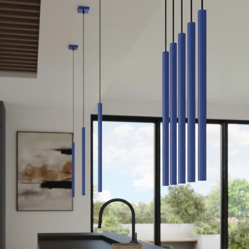 Hanglamp aan kabel PASTELO 1xG9/8W/230V blauw