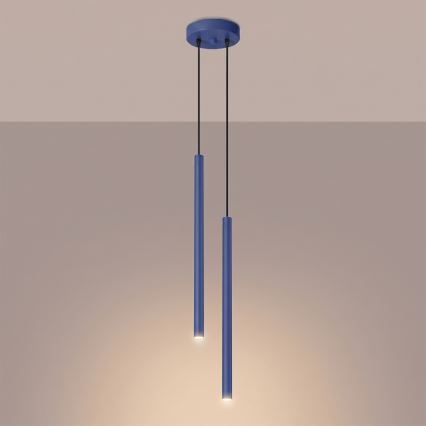 PASTELO hanglamp aan snoer 2xG9/8W/230V blauw