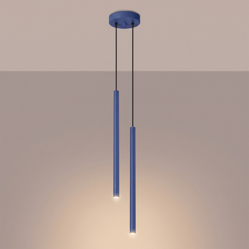 PASTELO hanglamp aan snoer 2xG9/8W/230V blauw