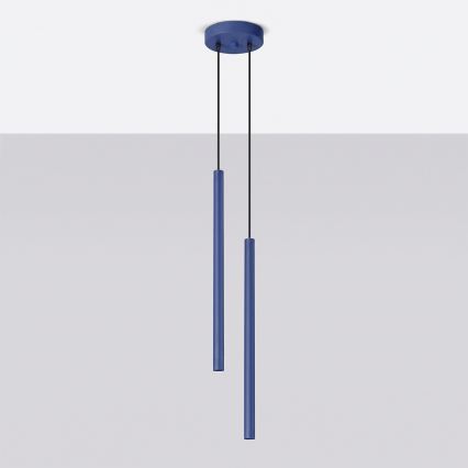 PASTELO hanglamp aan snoer 2xG9/8W/230V blauw