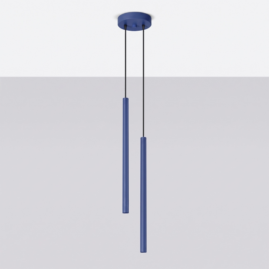 PASTELO hanglamp aan snoer 2xG9/8W/230V blauw