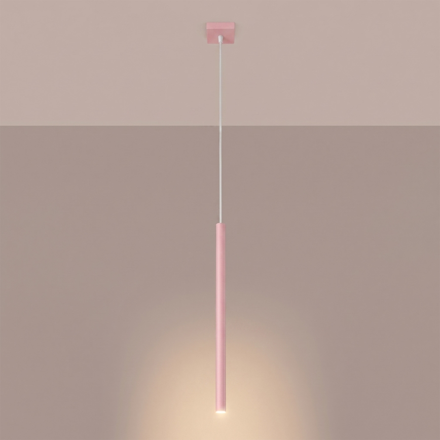 Hanglamp met snoer PASTELO 1xG9/8W/230V roze