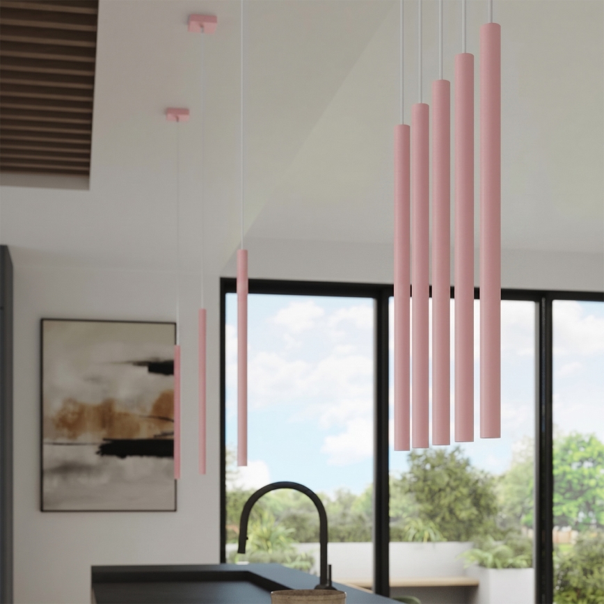 Hanglamp met snoer PASTELO 1xG9/8W/230V roze