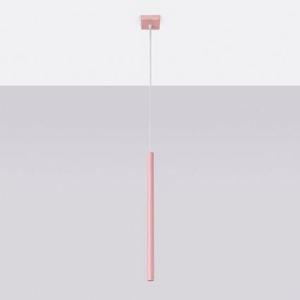 Hanglamp met snoer PASTELO 1xG9/8W/230V roze