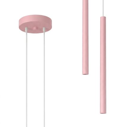 Hanglamp aan snoer PASTELO 2xG9/8W/230V roze