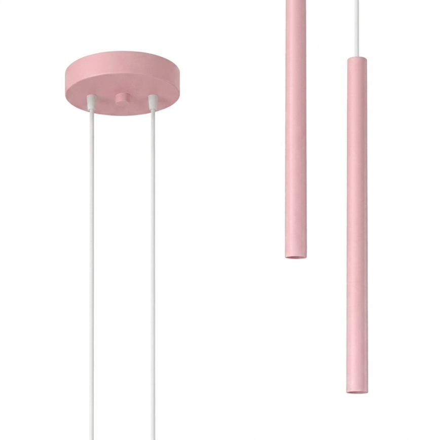 Hanglamp aan snoer PASTELO 2xG9/8W/230V roze