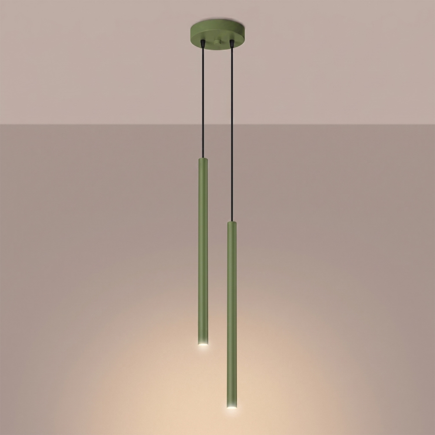 Hanglamp aan kabel PASTELO 2xG9/8W/230V groen
