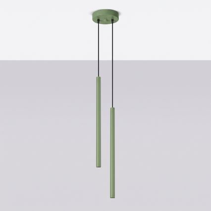 Hanglamp aan kabel PASTELO 2xG9/8W/230V groen