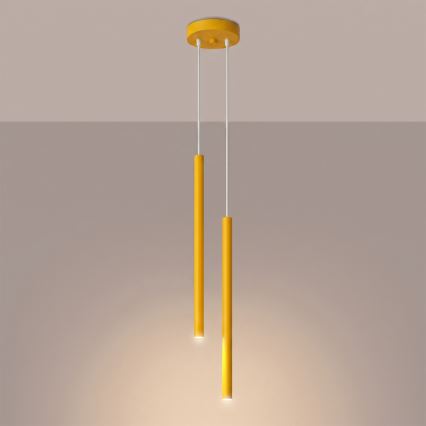 Hanglamp aan kabel PASTELO 2xG9/8W/230V geel
