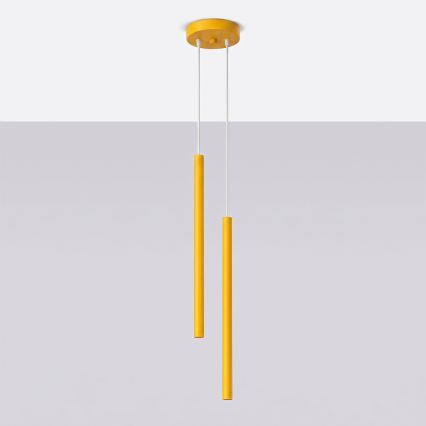 Hanglamp aan kabel PASTELO 2xG9/8W/230V geel