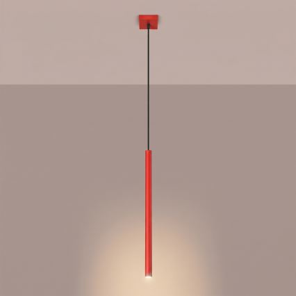 Hanglamp aan snoer PASTELO 1xG9/8W/230V rood