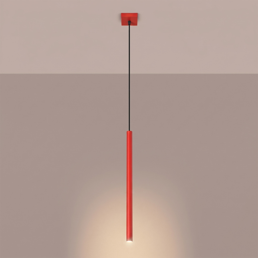 Hanglamp aan snoer PASTELO 1xG9/8W/230V rood