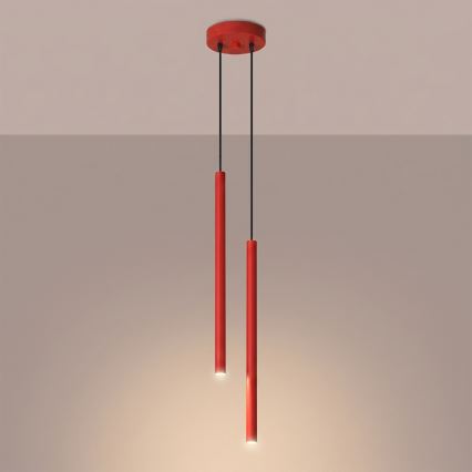 Hanglamp aan kabel PASTELO 2xG9/8W/230V, rood