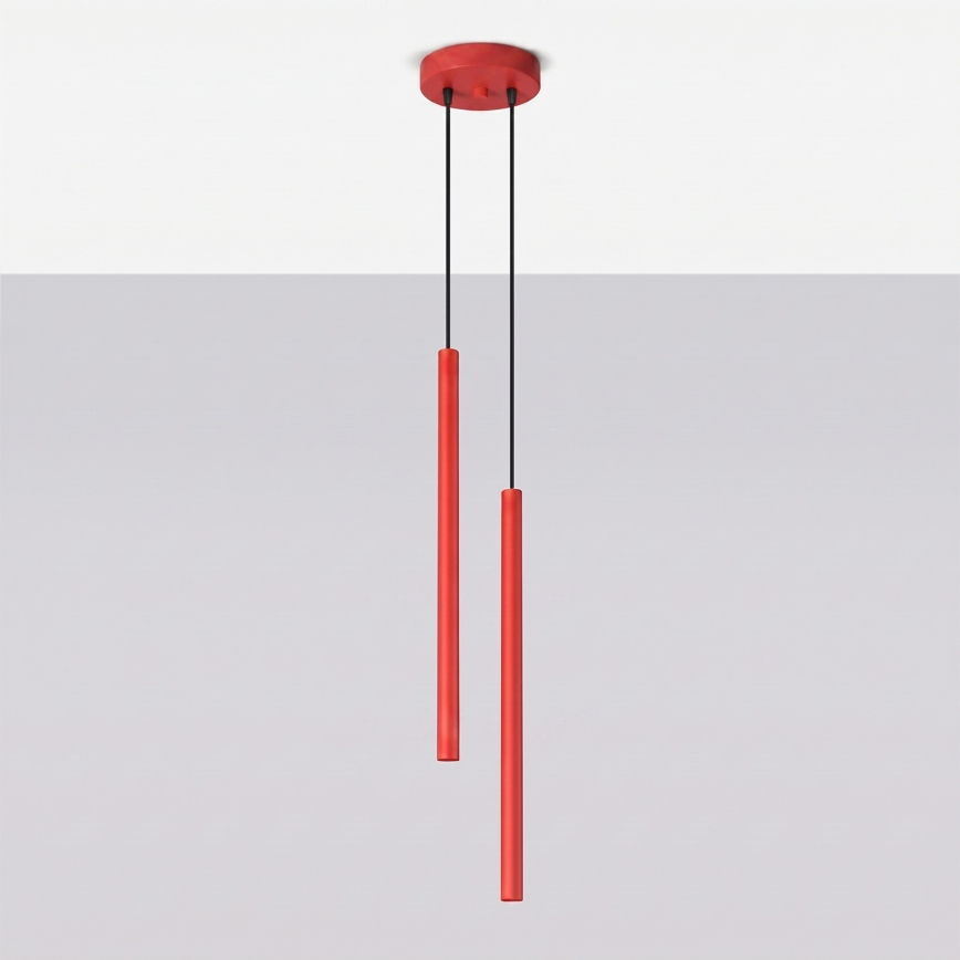 Hanglamp aan kabel PASTELO 2xG9/8W/230V, rood