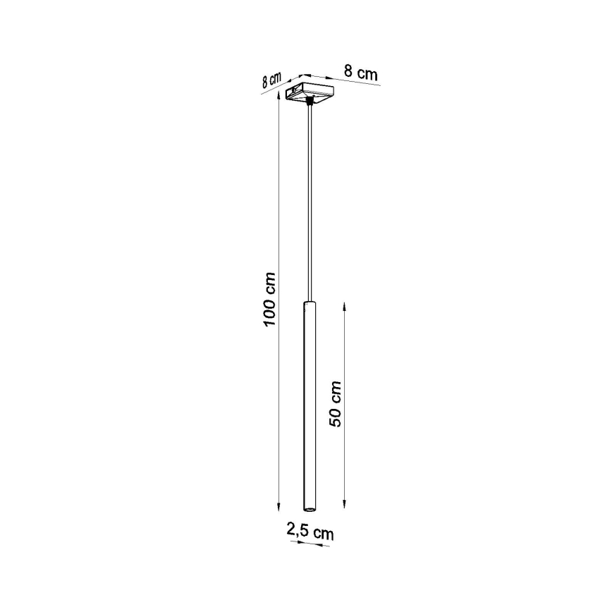 Hanglamp met kabel PASTELO 1x G9/8W/230V bruin
