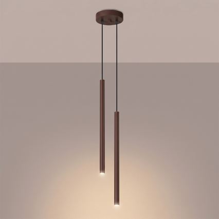 Hanglamp met kabel PASTELO 2xG9/8W/230V bruin