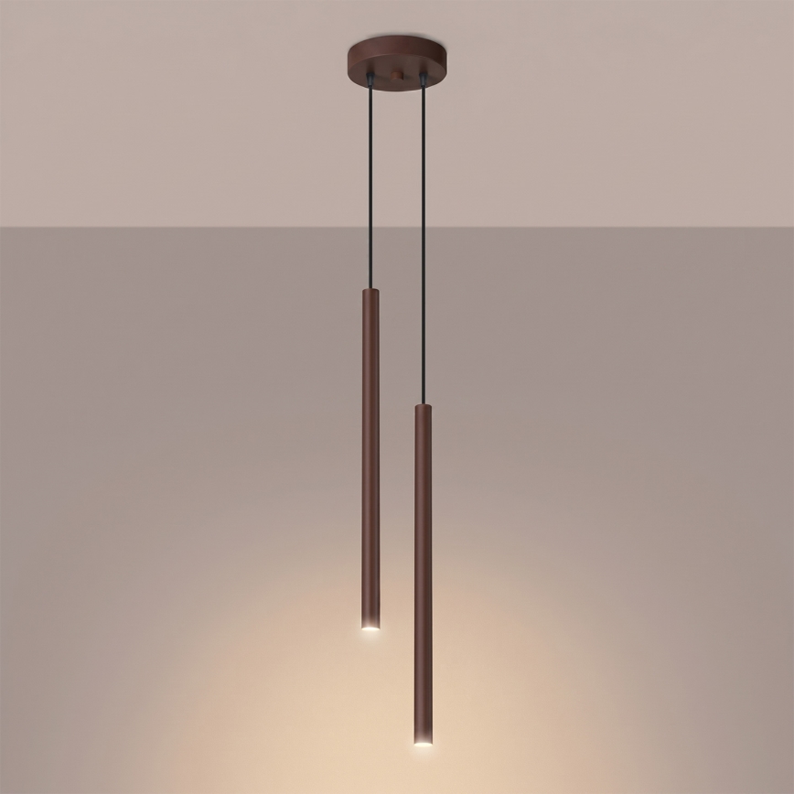 Hanglamp met kabel PASTELO 2xG9/8W/230V bruin