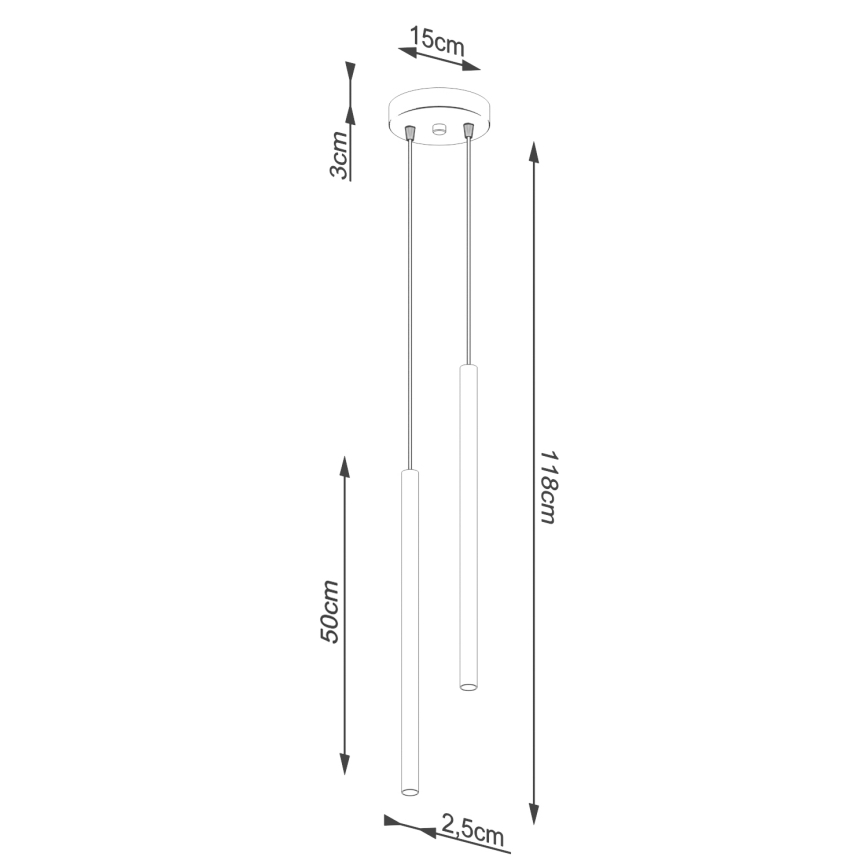 Hanglamp met kabel PASTELO 2xG9/8W/230V bruin