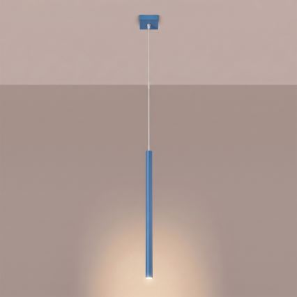 Pendellamp PASTELO met kabel, 1xG9/8W/230V, blauw