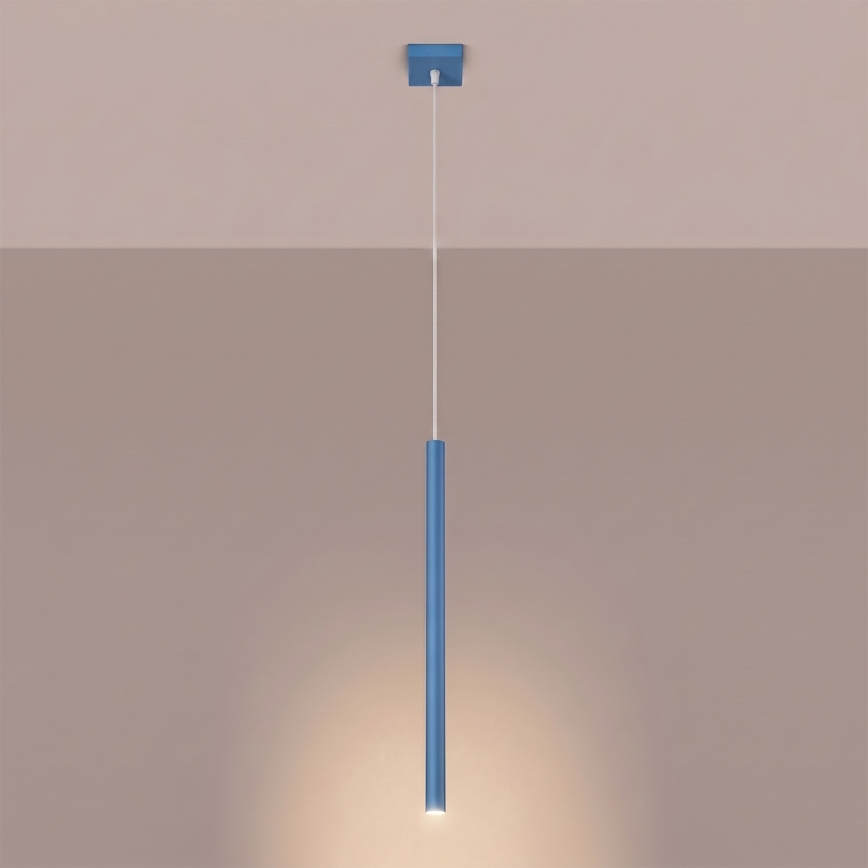 Pendellamp PASTELO met kabel, 1xG9/8W/230V, blauw