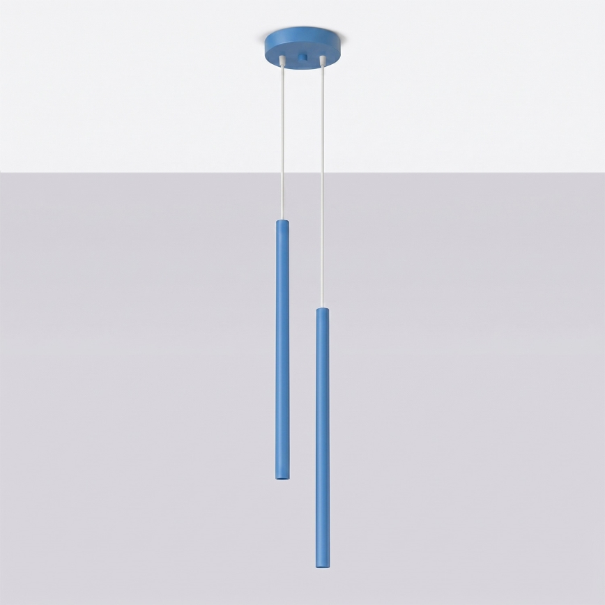 Hanglamp aan kabel PASTELO 2xG9/8W/230V blauw